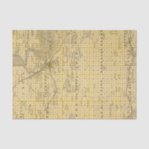 Papier Mousseline Carte du comté de Benton, état de l'Iowa