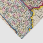 Papier Mousseline Carte du comté de l'Ohio, et de l'Indiana (Détail)