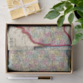 Papier Mousseline Carte du comté de l'Ohio, et de l'Indiana (Cadeau)