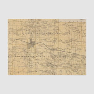 Papier Mousseline Carte du comté d'Olmsted, Minnesota