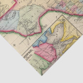 Papier Mousseline Carte du comté du Texas (Détail)