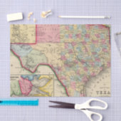Papier Mousseline Carte du comté du Texas (Artisanat)