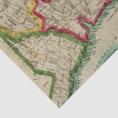 Papier Mousseline Carte du Connecticut (Détail)