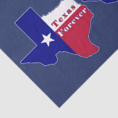 Papier Mousseline Carte du drapeau Texas Forever (Détail)