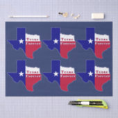 Papier Mousseline Carte du drapeau Texas Forever (Artisanat)