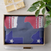 Papier Mousseline Carte du drapeau Texas Forever (Cadeau)