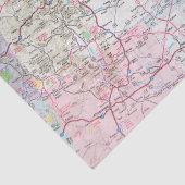 Papier Mousseline Carte du Midwest américain (Détail)