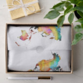 Papier Mousseline carte du monde (Cadeau)