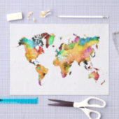 Papier Mousseline carte du monde (Artisanat)