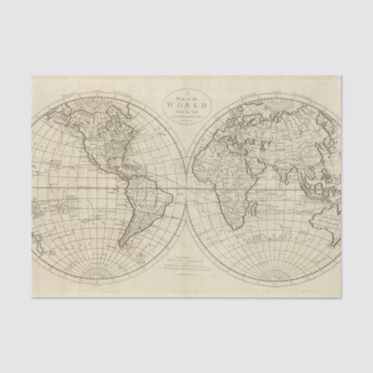 Papier Mousseline Carte du monde 2 2 (Recto)