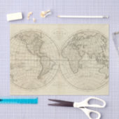 Papier Mousseline Carte du monde 2 2 (Artisanat)
