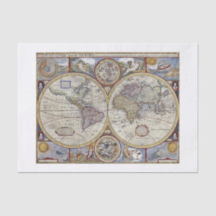 Papier Mousseline Carte du monde antique #3