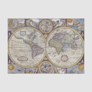 Papier Mousseline Carte du monde antique #3