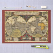 Papier Mousseline Carte du monde antique n°2 (Artisanat)