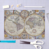 Papier Mousseline Carte du monde antique n°3 (Artisanat)