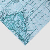 Papier Mousseline Carte du monde bleu (Détail)