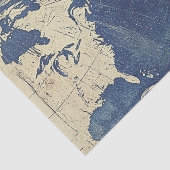 Papier Mousseline Carte du monde céleste vintage (1) (Détail)