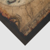 Papier Mousseline Carte du monde Steampunk Olde (Détail)