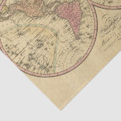 Papier Mousseline Carte du monde sur la projection globulaire (Détail)