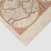 Papier Mousseline Carte du monde Vintage - Découpage Tan (Détail)