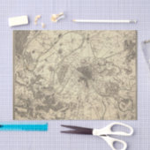 Papier Mousseline Carte du Paris antique (Artisanat)