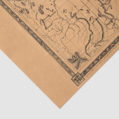 Papier Mousseline Carte du Texas antique #1 (Détail)