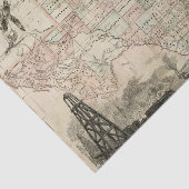 Papier Mousseline Carte du Texas avec des frontières du comté (Détail)