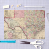 Papier Mousseline Carte du Texas par Mitchell (Artisanat)