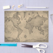 Papier Mousseline Carte du Vieux Monde (Artisanat)