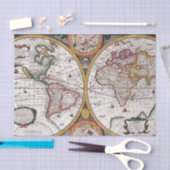 Papier Mousseline Carte du Vieux Monde (Artisanat)