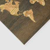 Papier Mousseline Carte en bois du monde (Détail)