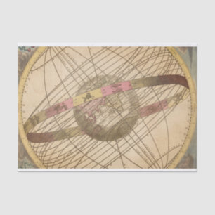 Papier Mousseline Carte étoile vintage rétro symboles astrologiques 