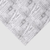 Papier Mousseline Carte ferroviaire vintage de Milwaukee (Détail)