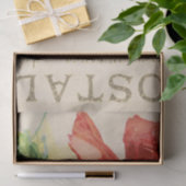 Papier Mousseline Carte Fleur Rouge Postale Découpage Français (Cadeau)