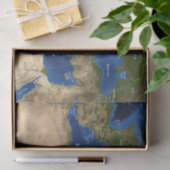 Papier Mousseline carte géographique papier de tissu (Cadeau)