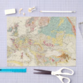 Papier Mousseline Carte géologique l'Europe (Artisanat)