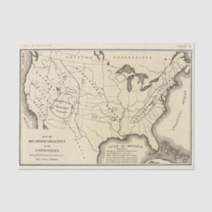Papier Mousseline Carte, Hot Springs, Etats-Unis