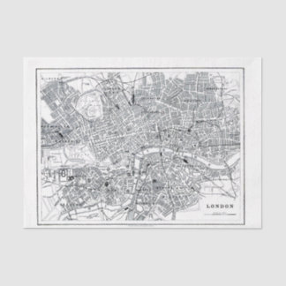 Papier Mousseline Carte Londres