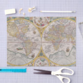 Papier Mousseline Carte médiévale du monde à partir de 1525 (Artisanat)