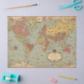 Papier Mousseline Carte Mercator du monde (Artisanat)