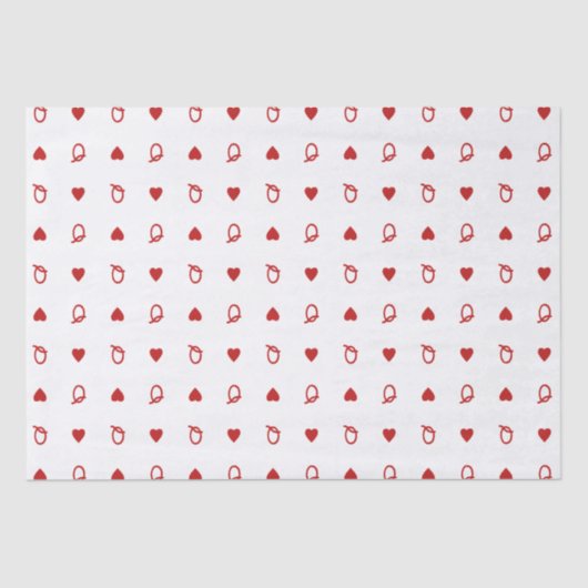 Papier Mousseline Carte moderne de la fête de la Saint-Valentin (Recto)