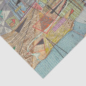 Papier Mousseline Carte moderne de New York I (Détail)