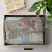 Papier Mousseline Carte moderne de New York II (Cadeau)