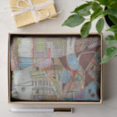 Papier Mousseline Carte moderne de New York III (Cadeau)