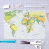 Papier Mousseline Carte mondiale Globe Pays Atlas (Artisanat)