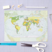 Papier Mousseline Carte mondiale Globe Pays Atlas (Artisanat)