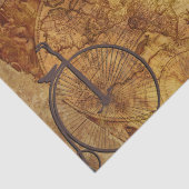 Papier Mousseline Carte Mondiale Steampunk Horloges Gears (Détail)