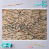 Papier Mousseline Carte Paris (Artisanat)