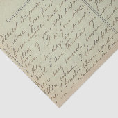 Papier Mousseline Carte Postale Anglais Script Vert Vintage (Détail)