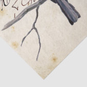 Papier Mousseline Carte Postale Bleu Boeuf Chickadee Français Postma (Détail)